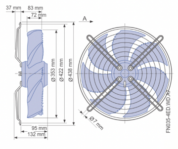 Ventilator axial de refulare Ziehl FN035-4ED.WD.A7